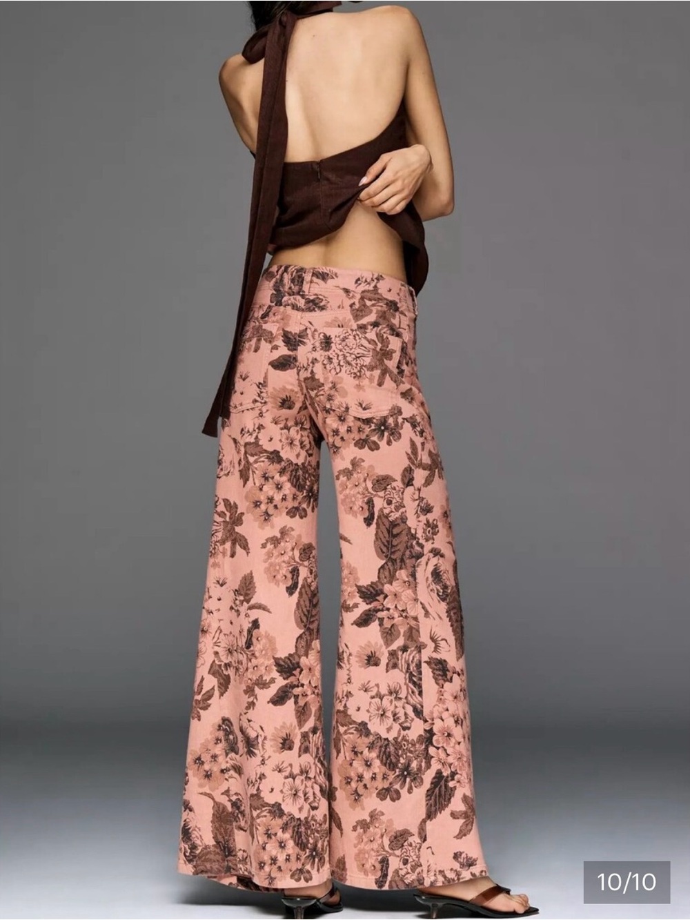 NWT ANTHROPOLOGIE ADI PINK FLORAL LINEN BLEND PANTS. SIZE 30. - Picture 10 of 12